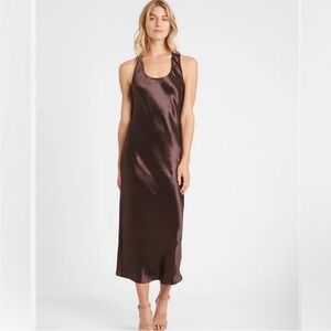 Banana Republic Espresso Midi Slip Dress